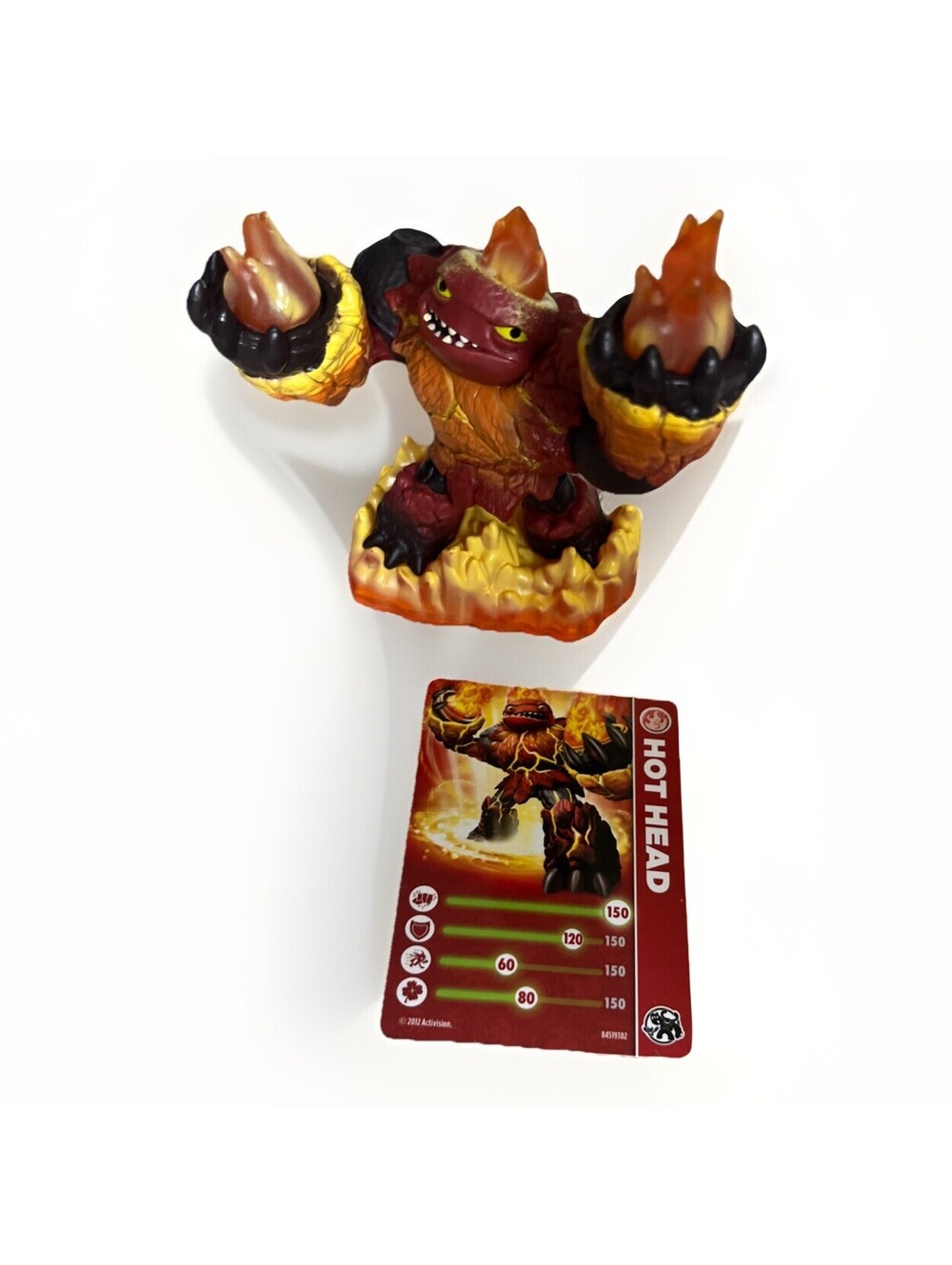 Skylanders Giants Figures Hot Head With Matching Trading Card Pristine Condition